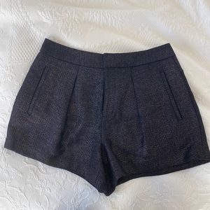 NWOT Helmut Lang Black/Gold Shorts size 0